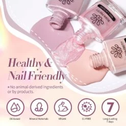 6 Colors Nude Pink Nail Polish Set 10ml -Born Pretty Salon 59830 ZI 7