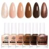6 Colors Nude Brown Nail Polish Set 10ml