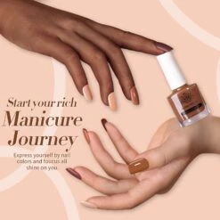 6 Colors Nude Brown Nail Polish Set 10ml -Born Pretty Salon 59831 ZI 2