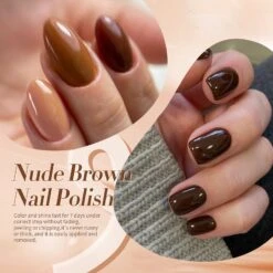 6 Colors Nude Brown Nail Polish Set 10ml -Born Pretty Salon 59831 ZI 8