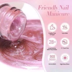 Pink Moonlight Cat Magnetic Gel Polish 15ml -Born Pretty Salon 59834b