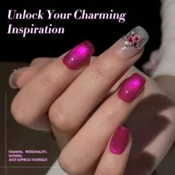 Rose Red Glass Cat Magnetic Gel 15ml -Born Pretty Salon 59838 ZI 2