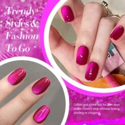 Rose Red Glass Cat Magnetic Gel 15ml -Born Pretty Salon 59838 ZI 3