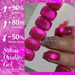 Rose Red Glass Cat Magnetic Gel 15ml -Born Pretty Salon 59838 ZI 4