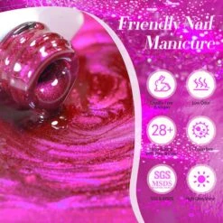 Rose Red Glass Cat Magnetic Gel 15ml -Born Pretty Salon 59838 ZI 6
