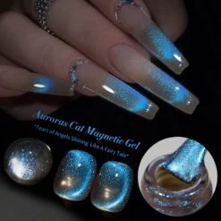 Blue Auroras Cat Magnetic Gel Polish 15ml -Born Pretty Salon 59840b