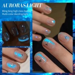 Blue Auroras Cat Magnetic Gel Polish 15ml -Born Pretty Salon 59840d