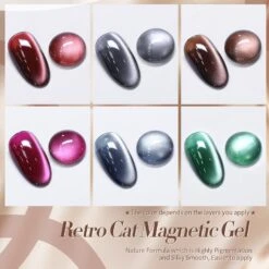 6 Colors Retro Cat Magnetic Gel The Dark Romance 7ml -Born Pretty Salon 59841 ZI 1