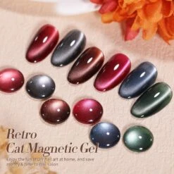 6 Colors Retro Cat Magnetic Gel The Dark Romance 7ml -Born Pretty Salon 59841 ZI 5
