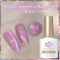 Auroras Rainbow Cat Magnetic Gel 10ml 21 Auroras Rainbow Cat Magnetic Gel 10ml -Born Pretty Salon 59913 SXA 1