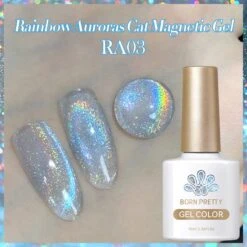Auroras Rainbow Cat Magnetic Gel 10ml 22 Auroras Rainbow Cat Magnetic Gel 10ml -Born Pretty Salon 59913 SXA 3