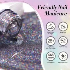 Black Iridescent Cat Magnetic Gel Polish 15ml -Born Pretty Salon 59965 Z5