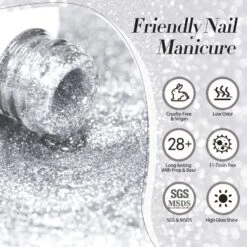 Silver Platinum Cat Magnetic Gel Polish 15ml -Born Pretty Salon 59966 ZI 8 c2b22ea9 5c89 4f9c bcef e9b9e06eb778