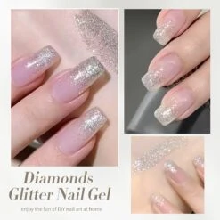 White Diamonds Glitter Sequins Gel Polish 15ml -Born Pretty Salon 59967 ZI 7