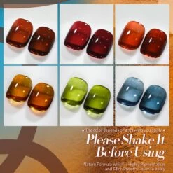 6 Colors Amber Glow Jelly Gel Polish Set 7ml -Born Pretty Salon 59969 ZI 1