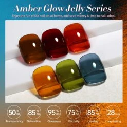 6 Colors Amber Glow Jelly Gel Polish Set 7ml -Born Pretty Salon 59969 ZI 3