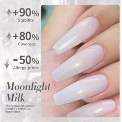 White Jelly Gel Polish #19 Moonlight Milk 15ml -Born Pretty Salon 59971 ZI 4