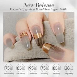 Milky Jelly Gel Polish #20 Arctic Grey 15ml -Born Pretty Salon 59972 ZI 2