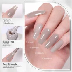 Milky Jelly Gel Polish #20 Arctic Grey 15ml -Born Pretty Salon 59972 ZI 3