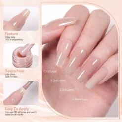 Nude Silk Peach Milky Jelly Gel Polish #21 15ml -Born Pretty Salon 59973 ZI 3 c227e08f 2427 4a9a a536 7fc267fbdcb9