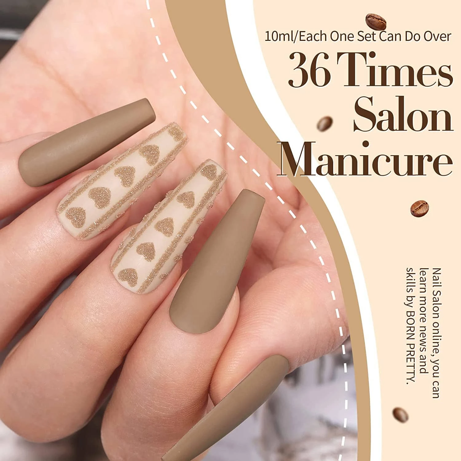 6 Colors Brown Gel Polish Set Coffee Latte 7ml 5 6 Colors Brown Gel Polish Set Coffee Latte 7ml - Image 5
