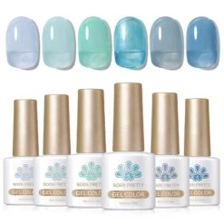 6 Colors Jelly Gel Set Misty Blue 7ml
