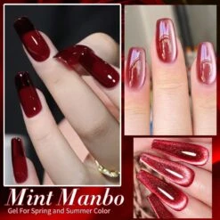 6 Colors Red Gel Polish Set 02 10ml -Born Pretty Salon 60079 2e