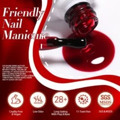 6 Colors Red Gel Polish Set 02 10ml -Born Pretty Salon 60079 2g