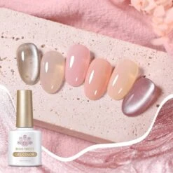 6 Colors Nude Pink Gel Polish Set 04 10ml -Born Pretty Salon 60079 4s
