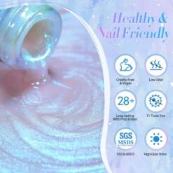 BORN PRETTY Blue Auroras Thread Swirl Gel Polish 15ml -Born Pretty Salon 60104 ZI 8