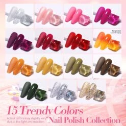 15 Colors Nail Polish Set B Autumn Winter 6ml -Born Pretty Salon 60107 ZI 1