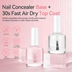 2pcs Set Base & Top Nail Polish 10ml -Born Pretty Salon 60167 ZI 1