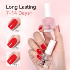 2pcs Set Base & Top Nail Polish 10ml -Born Pretty Salon 60167 ZI 4