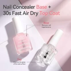 2pcs Set Base & Top Nail Polish 10ml -Born Pretty Salon 60167 ZI 5