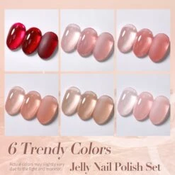 6 Colors BORN PRETTY Jelly Nail Polish Set A 10ml -Born Pretty Salon 60173 ZI 1