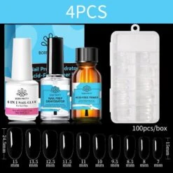 4pcs Set Nail Tips Set With Glue -Born Pretty Salon 60182 SXA 6 52795e9f 795a 4796 94bc d7247827b4d4