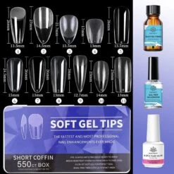 4pcs Set Nail Tips Set With Glue -Born Pretty Salon 60182 Z 7 17fa510f 97a3 48e9 8f79 6ecf3a854774