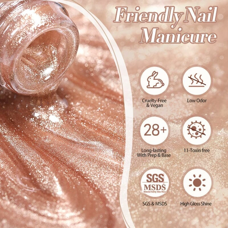 Gold Cat Magnetic Gel Polish GC03 Classic Poetry 10ml 5 Gold Cat Magnetic Gel Polish GC03 Classic Poetry 10ml - Image 5