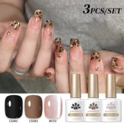 3pcs Set #01 Leopard Manicure Gel 10ml