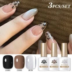 3pcs Set #02 Leopard Manicure Gel 10ml
