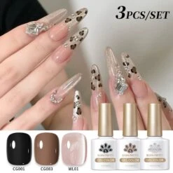 3pcs Set Leopard Manicure Autumn Nail Gel 10ml -Born Pretty Salon 60204 SX 3 859a0b5d c706 4c0c 89f3 ed0347b63c34