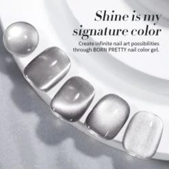 Water Light Cat Magnetic Gel Polish MY78 Smoky Aash 10ml -Born Pretty Salon 60216 1 ZI 3