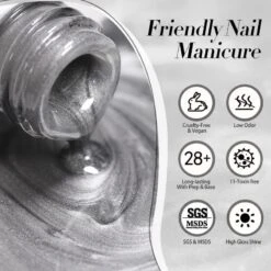 Water Light Cat Magnetic Gel Polish MY78 Smoky Aash 10ml -Born Pretty Salon 60216 1 ZI 4