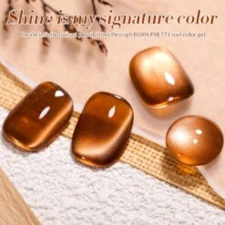 Water Light Cat Magnetic Gel Polish MY79 Caramel 10ml -Born Pretty Salon 60216 2 ZI 3