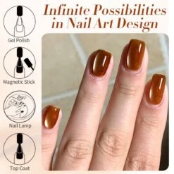 Water Light Cat Magnetic Gel Polish MY79 Caramel 10ml -Born Pretty Salon 60216 2 ZI 6