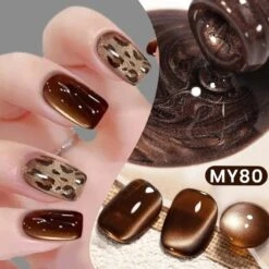 Water Light Cat Magnetic Gel Polish MY80 Dark Chocolate 10ml 15 Water Light Cat Magnetic Gel Polish MY80 Dark Chocolate 10ml -Born Pretty Salon 60216 3 ZHU 2