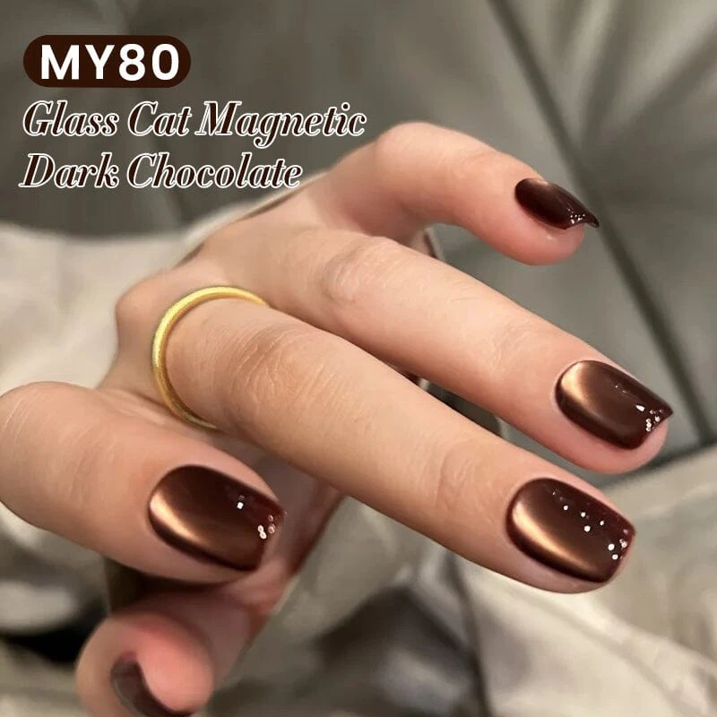 Water Light Cat Magnetic Gel Polish MY80 Dark Chocolate 10ml 2 Water Light Cat Magnetic Gel Polish MY80 Dark Chocolate 10ml - Image 2