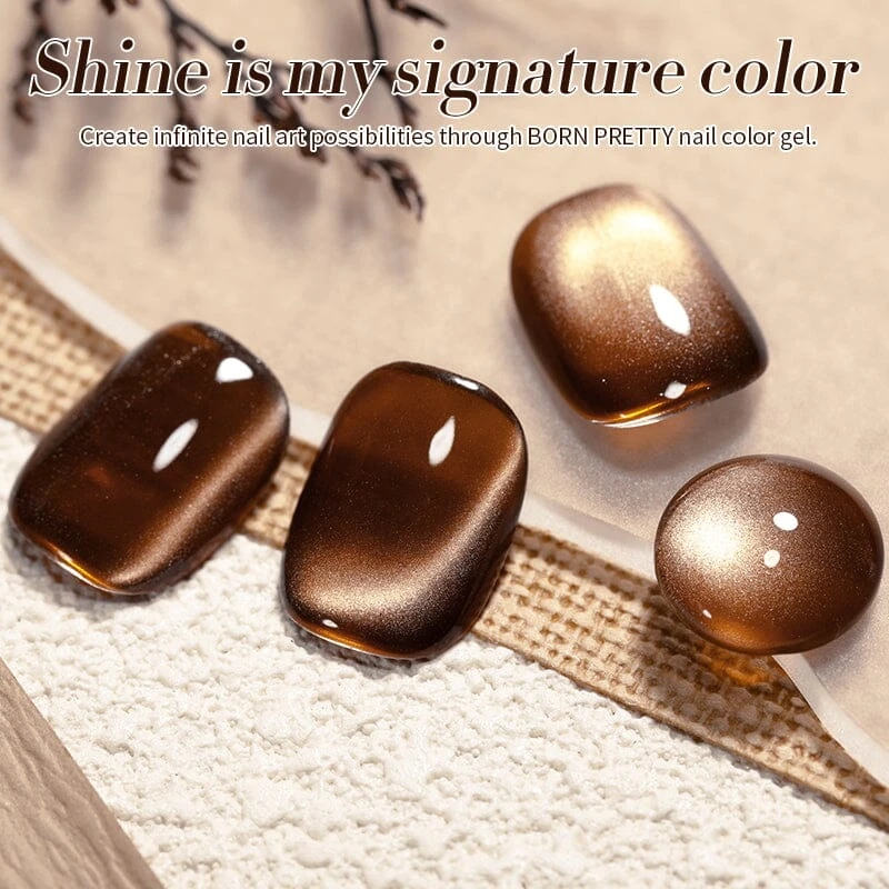 Water Light Cat Magnetic Gel Polish MY80 Dark Chocolate 10ml 4 Water Light Cat Magnetic Gel Polish MY80 Dark Chocolate 10ml - Image 4