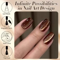 Water Light Cat Magnetic Gel Polish MY80 Dark Chocolate 10ml 14 Water Light Cat Magnetic Gel Polish MY80 Dark Chocolate 10ml -Born Pretty Salon 60216 3 ZI 6