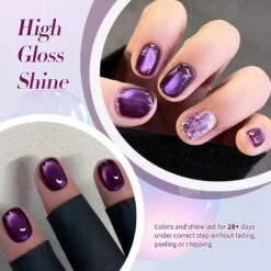 Water Light Cat Magnetic Gel Polish MY81 Purple Mystery 10ml -Born Pretty Salon 60216 4 ZI 5